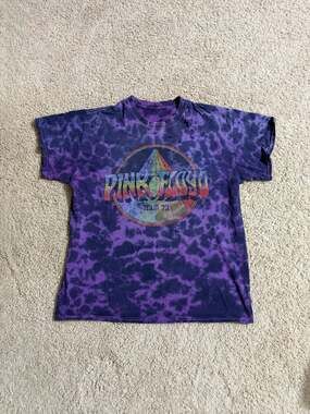 Pink Floyd Tour 73 Purple Tie Dye Graphic T-Shirt